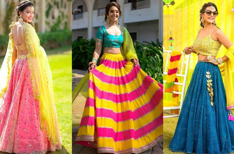 Simple Mehndi Dress Ideas for Girls in India